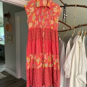 April Cornell floral cotton midi dress XL